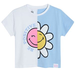 Smiley white short sleeve T-shirt