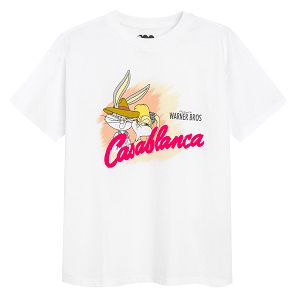 חולצת טריקו שרוול קצר של לוני טונס והדפס "Casablanca"
