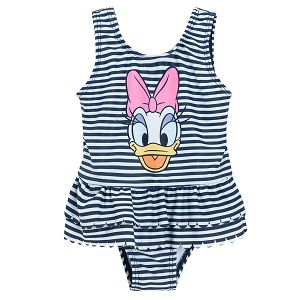 Daisy Duck blue and white stripes swimsuit