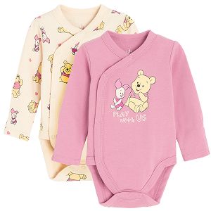 Winnie the Pooh long sleeve wrap bodysuits