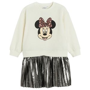 Minnie Mouse long sleeve dress with pleated skirt