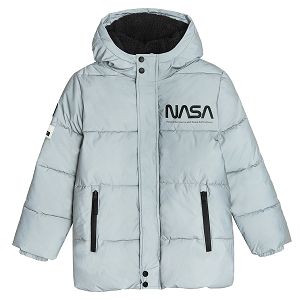 NASA silver hooded jacket