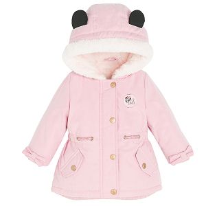 Minnie Mouse pink jacket with ears on the hood
