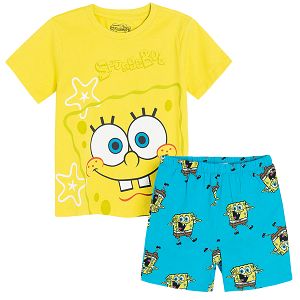 Spongebod short sleeve and shorts pyjamas