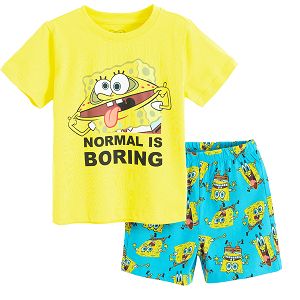 Bob Sponge pyjamas, short sleeve blouse and shorts