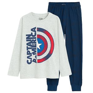 Captain America long sleeve blouse and pants pyjamas- 2 pieces