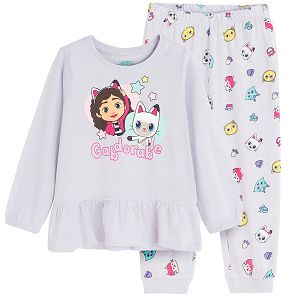 Gaby's Dollhouse purple long sleeve and pants pyjamas- 2 pieces