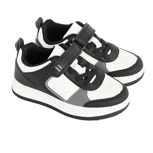 Black and white low trainers